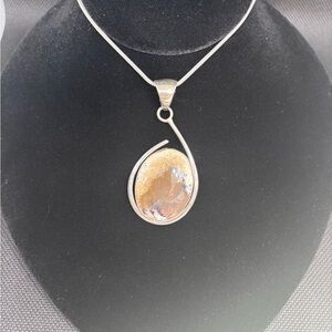 Dendritic Agate Sterling Silver Pendant